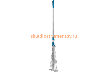 Веерные грабли Grinda PR-50 с телескопическим черенком, регулируемые, 800-1240мм 421868_z01