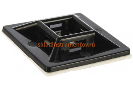 Самоклеющаяся площадка Haupa черная до 4.8 мм 28x28 мм клейкая основа 3M 100 шт. 262163