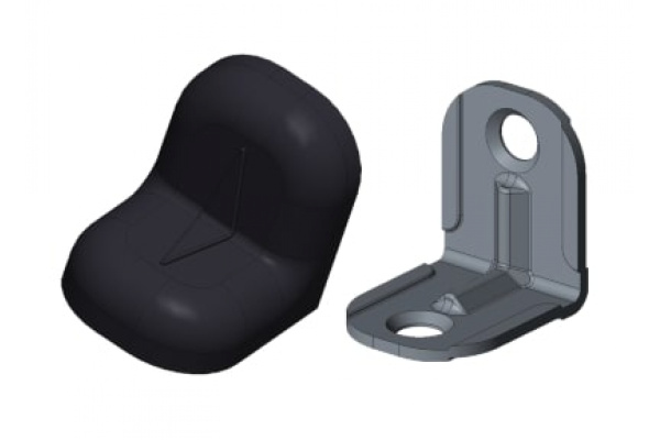 Уголок с заглушкой MFK-TORG 20х20х16х1.2 черный 2 20 20 2