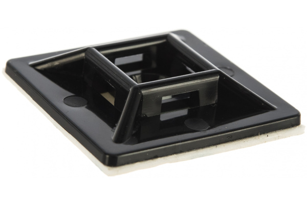 Самоклеющаяся площадка Haupa черная до 4.8 мм 28x28 мм клейкая основа 3M 100 шт. 262163