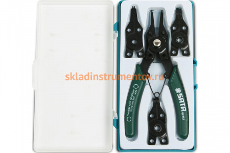 Съемник стопорных колец с набором наконечников SATA 09251