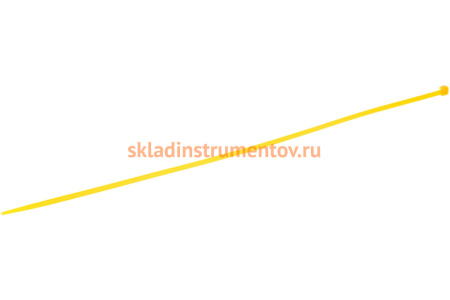 Нейлоновый хомут Зубр МАСТЕР желтый, 4,8 мм x 400 мм, 100 шт 309050-48-400