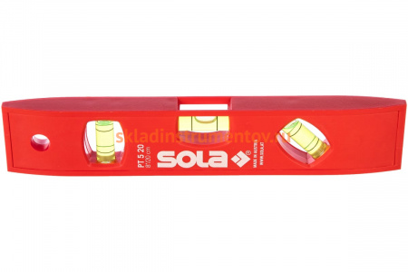 Пластиковый уровень, L=20 см, 3 глазка SOLA PT 5 01430201