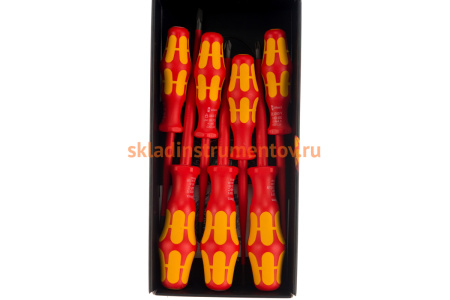 Набор VDE отверток WERA 160 iSS/7 Kraftform Plus Серия 100 с зауженным стержнем, 7 пр. WE-135961