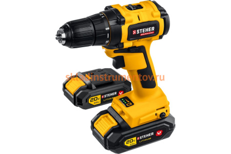 Бесщеточная дрель-шуруповерт STEHER CDB-200-2