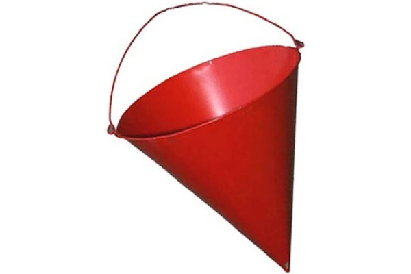 Конусное пожарное металлическое ведро, красное СПЕЦ ОГН-ВЕД001