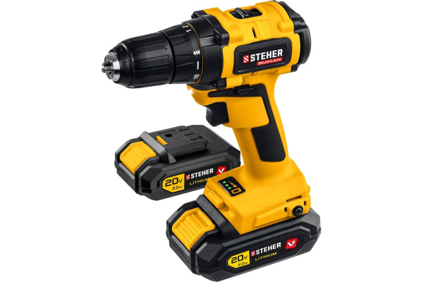 Бесщеточная дрель-шуруповерт STEHER CDB-200-2