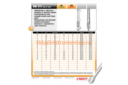 Цековка (4.3х56 мм; 180 гр.; M2; HSSE) Bucovice Tools 853042