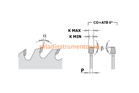 Диск подрезной по дереву (120х20х3,1-4,0/2,2 мм; Z=24) CMT 288.720.24H