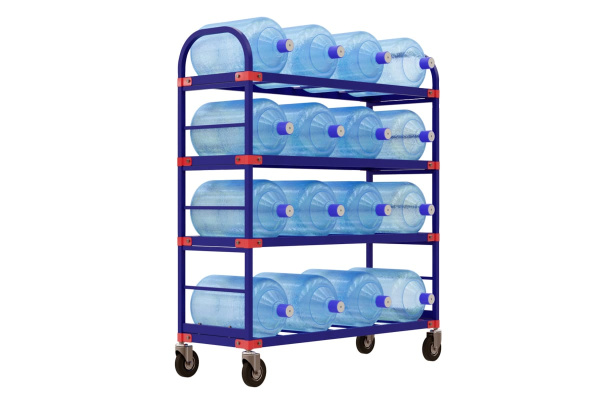 Тележка для перевозки 20-ти бутылей воды RUSKLAD ТСВД 20 d160мм болтовые Тележка для перевозки 20-ти бутылей воды RUSKLAD ТСВД 20 d160мм болтовые