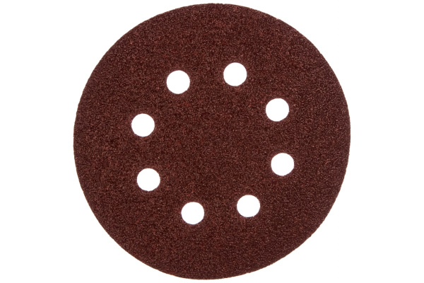 Круг шлифовальный СТАНДАРТ (5 шт; 125 мм; 8 отв; Р40) Зубр 35350-125-040