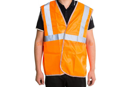 Сигнальный жилет СИБРТЕХ оранжевый, XXL 89514