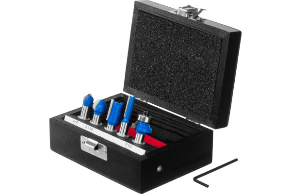 Набор фрез по дереву (5 шт; хвостовик 8 мм) Зубр 28795-H5