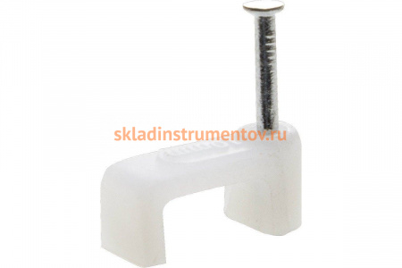 Прямоугольная скоба STAYER для крепления кабеля 5 мм с оцинкованным гвоздем 100 шт. 4511-05