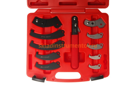 Набор ключа с насадками для круглых гаек с прорезью JTC-4455