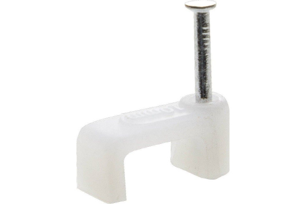 Прямоугольная скоба STAYER для крепления кабеля 5 мм с оцинкованным гвоздем 100 шт. 4511-05