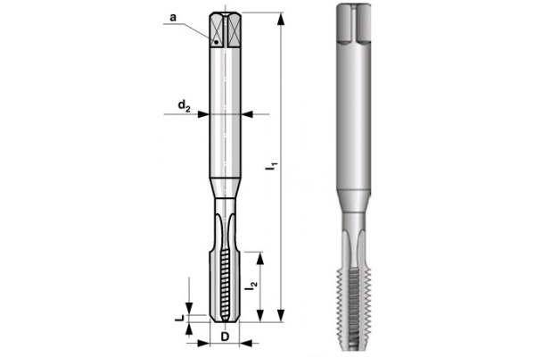 Метчик, машинный DIN 371, HSS M 5х0,8 мм Bucovice Tools 101050