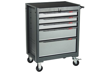 Инструментальная тележка (5 секций, серая, на колесах) JTC-S1065