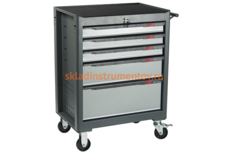 Инструментальная тележка (5 секций, серая, на колесах) JTC-S1065