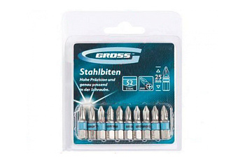 Набор бит (сталь S2; SL 5х25 мм; 10 шт.) GROSS MATRIX 11320