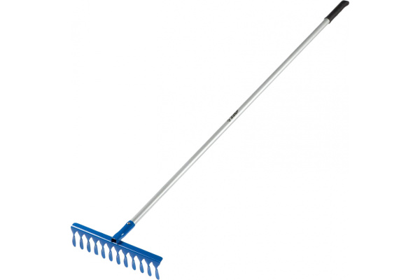 Витые грабли Зубр Эксперт 12 зубцов алюминиевый черенок 380x95x1500 мм 39585-12