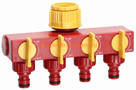 Распределитель четырехканальный ударопрочный (1"-3/4") Grinda 8-426314_z01