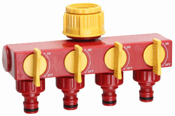 Распределитель четырехканальный ударопрочный (1"-3/4") Grinda 8-426314_z01