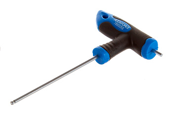 Т-образный 6-гранный ключ с шаром и прорезиненной рукояткой ROCKFORCE H2.5x75мм RF-765025G