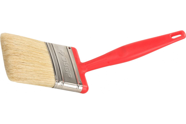 Плоская кисть Зубр БСГ-50 с быстросъемной головой натуральная щетина пластмассовая ручка 63 мм 4-01050-063