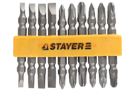 Набор двухсторонних бит MASTER 10 предметов STAYER 2605-H10_z01