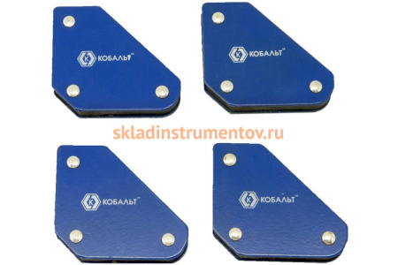 Набор угольников магнитных (4 шт; 58х50 мм; 3 угла; до 4 кг) КОБАЛЬТ 918-276