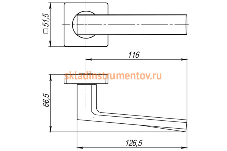 Раздельная ручка AJAX ERGO JK CP-8 хром 41343