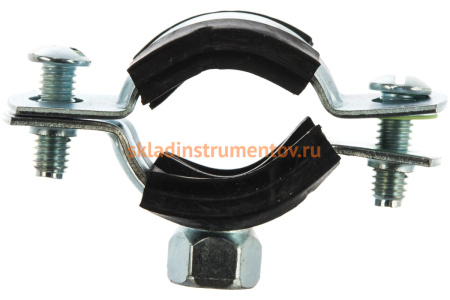 Трубный оцинкованный хомут с гайкой Зубр 1/2", 1 шт. 37850-20-24-1