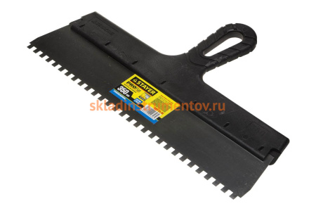 Шпатель нержавеющий зубчатый Stayer 350 мм 1009-35-06