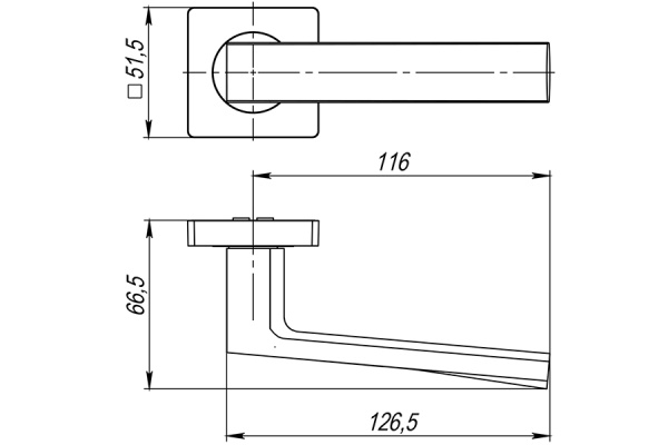 Раздельная ручка AJAX ERGO JK CP-8 хром 41343