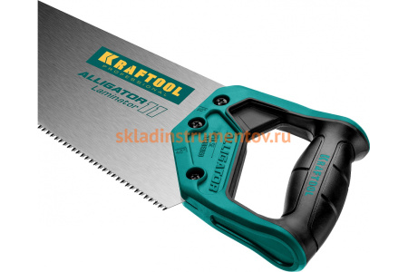 Ножовка по ламинату Kraftool Alligator LAMINATOR, 500 мм, 11 TPI 3D зуб, 15207