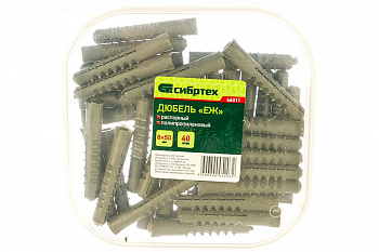 Дюбель СИБРТЕХ 8х50 Еж распорный полипропиленовый, 40 шт 46011