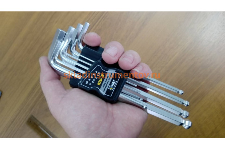 Набор шестигранных ключей с шаром КВТ КШ-9 78368