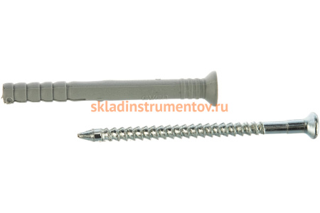 Дюбель-гвоздь полипропиленовый с потайным бортиком 6 шт. (6х60 мм; ТФ6) Зубр 4-301346-06-060