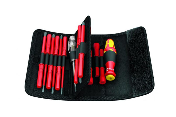 Набор отвёрток-насадок диэлектрических с рукояткой-держателем Wera, VDE, 18 предметов, WE-003471