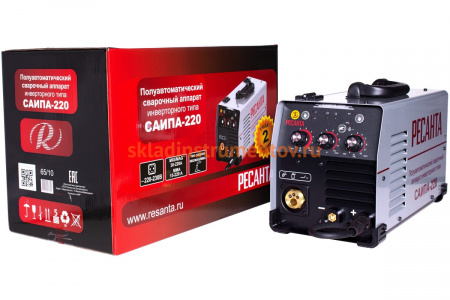 Инверторный полуавтоматический сварочный аппарат Ресанта САИПА 220