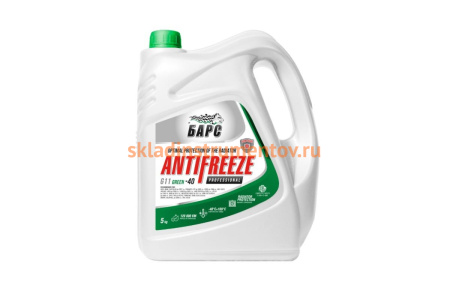 Антифриз БАРС PROFESSIONAL зеленый, G11, 5 кг TNNBARS00027