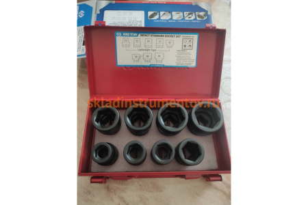 Набор ударных торцевых головок (3/4", шестигранные, 19-38 мм, 8 предметов) KING TONY 6408MP10