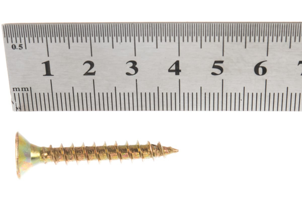 Универсальные шурупы для дерева, ДСП и ДВП Зубр желтопассивированные, PZ, 6,0x40 мм, ТФ0, 2500 шт 4-300390-60-040