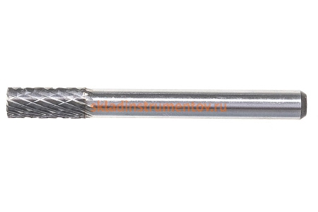 Борфреза твердосплавная цилиндрическая с торцовыми зубьями с двойной насечкой (6х16 мм; хвостовик 6 мм) ПНЕВМО-ТРЕЙД B0616-M06