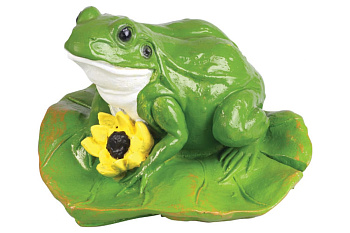 Украшение для пруда Archimedes Лягушка с цветком средняя 92705