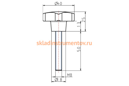 Крестообразная рукоятка KIPP K0148.508X50
