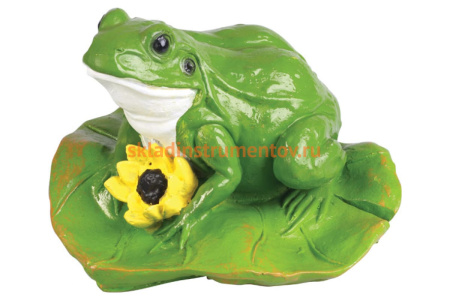 Украшение для пруда Archimedes Лягушка с цветком средняя 92705