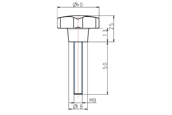 Крестообразная рукоятка KIPP K0148.508X50