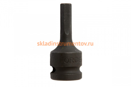 Ударная цельная головка-бита 6 гранная 5 мм, 1/2", 60 мм FORCE 24406005